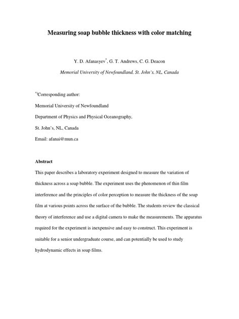 measure thickness of soap bubble|soap bubble thickness pdf.